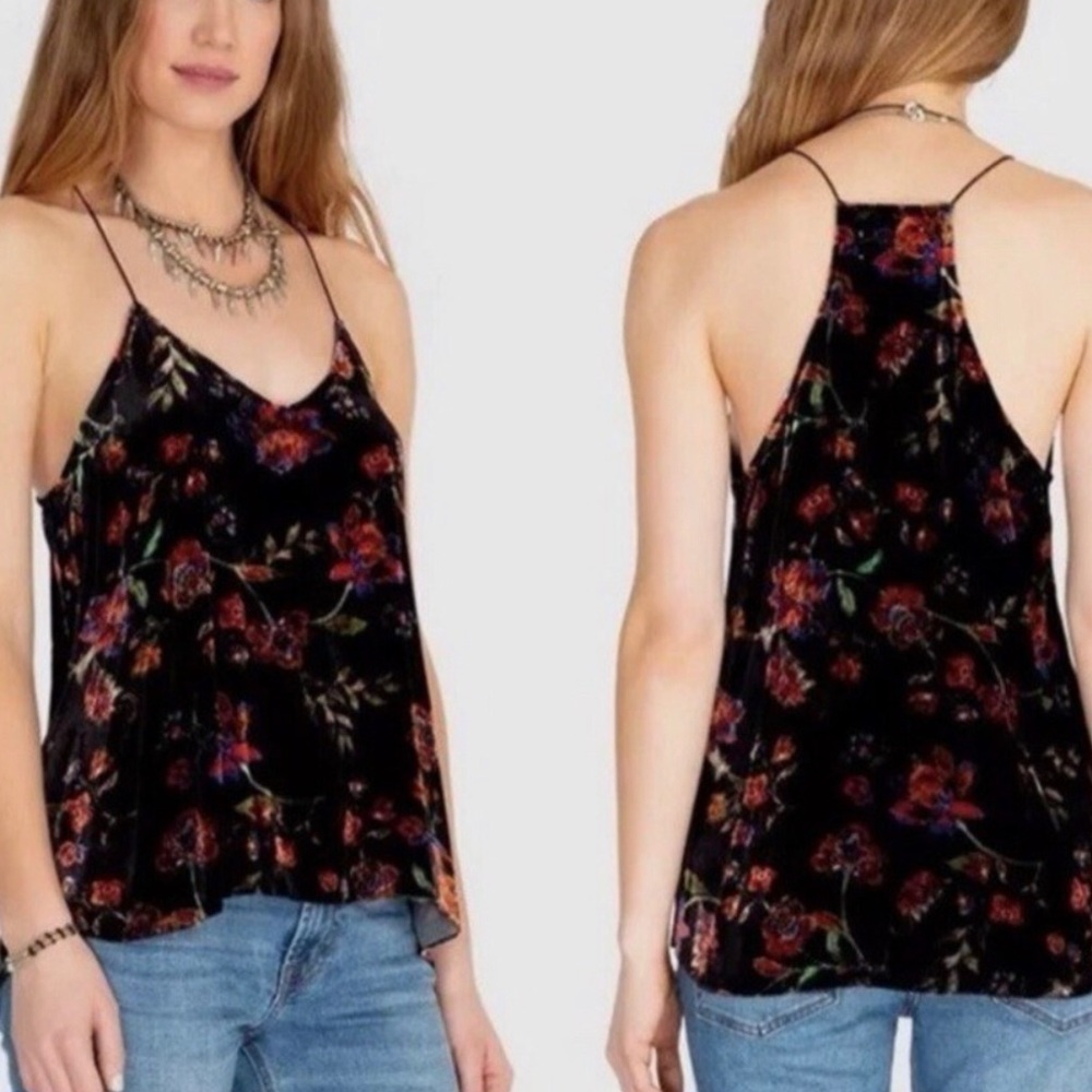 JOHNNY WAS VELVET SILK BLEND FLORAL TANK • AVYA STYLE • Sz XS • NWT